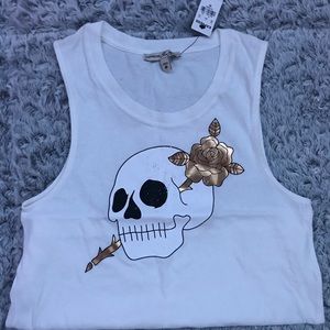 Express Skull shirt 💀🌹💛